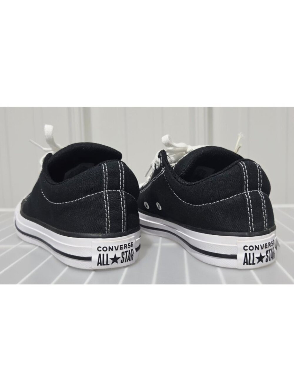 Converse All Star Street Ox Low Top Black & White Sneakers -- Men's 7  Womens' 9 - Picture 3 of 6